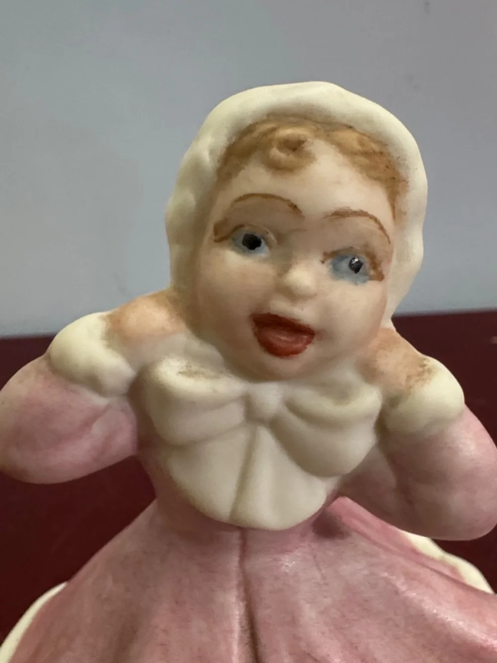 Vintage Pink Ceramic Figurine